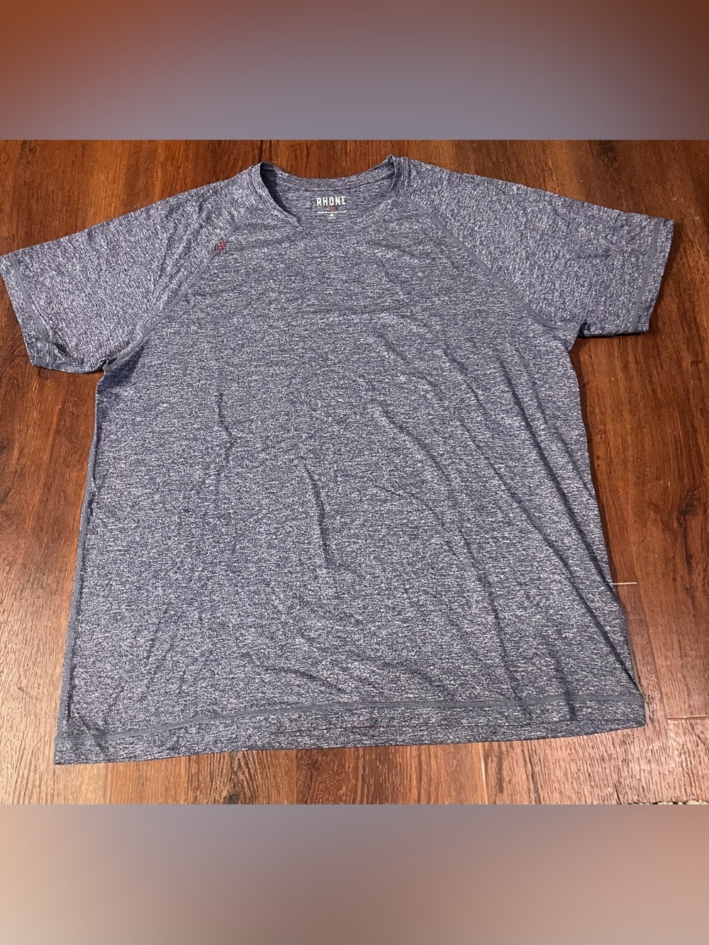 Rhone Reign Blue Gray Performance Short Sleeve T-Shirt Gym Train Mens XL